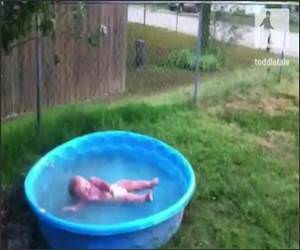 Baby Pool Fall Funny Video