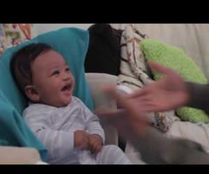 baby laughing at his father rapping Funny Video