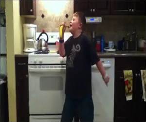 Banana Kid Singing Ke$ha Funny Video