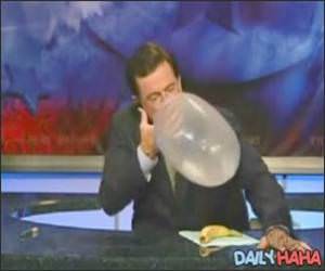 Colbert Shot condom demonstration.