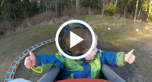 Dad Builds A Backyard Roller Coaster