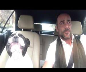 dog and owner duet Funny Video