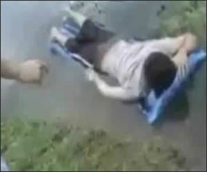 Drunk Guy lake Prank