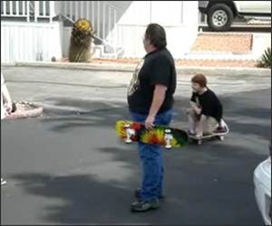 Fat Guy Skateboarding Funny Video