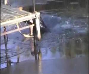 Fatty Frozen Lake Funny Video