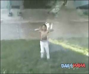 Firecrackers Strapped to Stomach Video