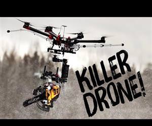 flying killer chainsaw Funny Video