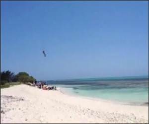 Giant Kite Surfing Jump Video