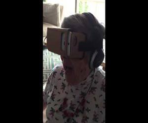 grandma using virtual reality Funny Video