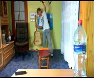 Guitar Slide Fail Funny Video