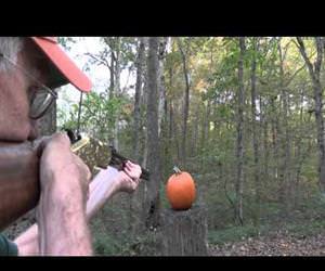 gun pumpkin carving Funny Video