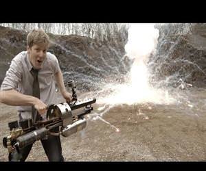 guy built a thermite launcher Funny Video