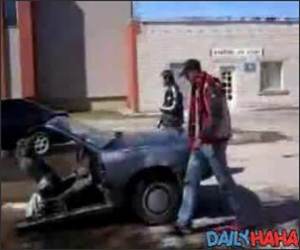 Half a Car Funny Video