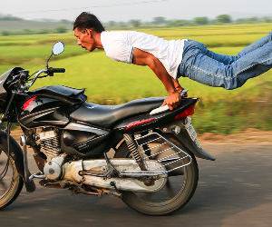 insane yoga biker Funny Video