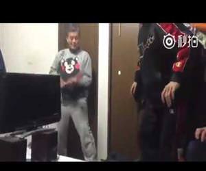 japanese father smashes ps4 Funny Video