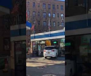 lady crashes her truck into a store