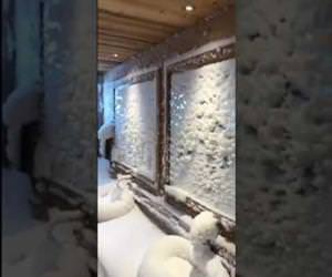 leaving a window open at a ski resport