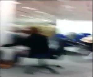 Library Chair Roll Fail Video