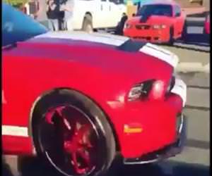 mustang burnout instant karma Funny Video