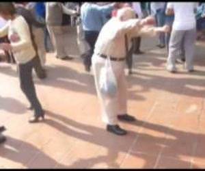 Old Man Dancing with crutches Funny Video