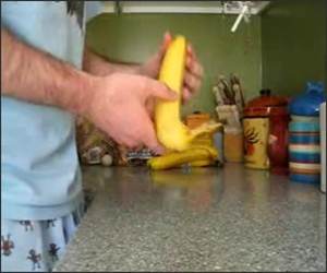 How to open bananas Funny Video