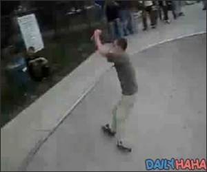 Painful Rollerblader Jump