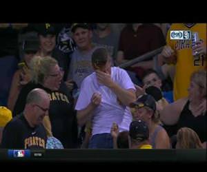 pirates fan gets nachos to the face Funny Video
