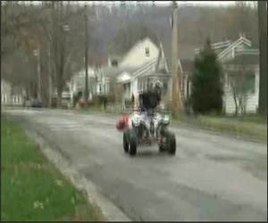 Quad pulling Toy Car