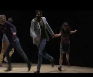 really cool dance on a spinning platform Funny Video