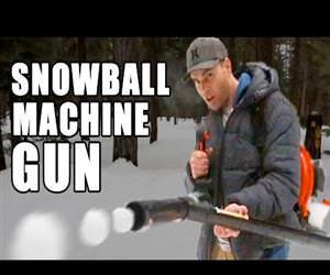 snowball machine gun Funny Video
