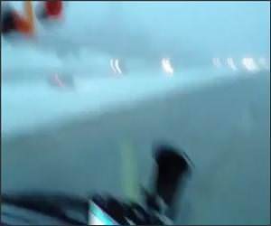 Speeding Snow Median Funny Video