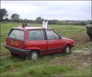 Tank versus Car Funny Video