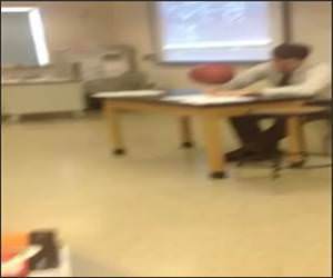 Teacher Spins Basketball while Grading Funny Video