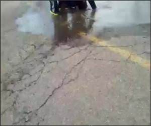 Huge Puddle Funny Video