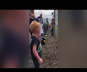 this kid is really excited