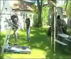 Treadmill Stilts Funny Video