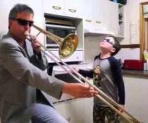 Trombone and Oven Funny Video