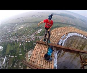 unicycle at 800 feet Funny Video