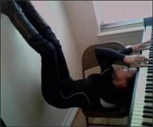 Upside down piano Funny Video